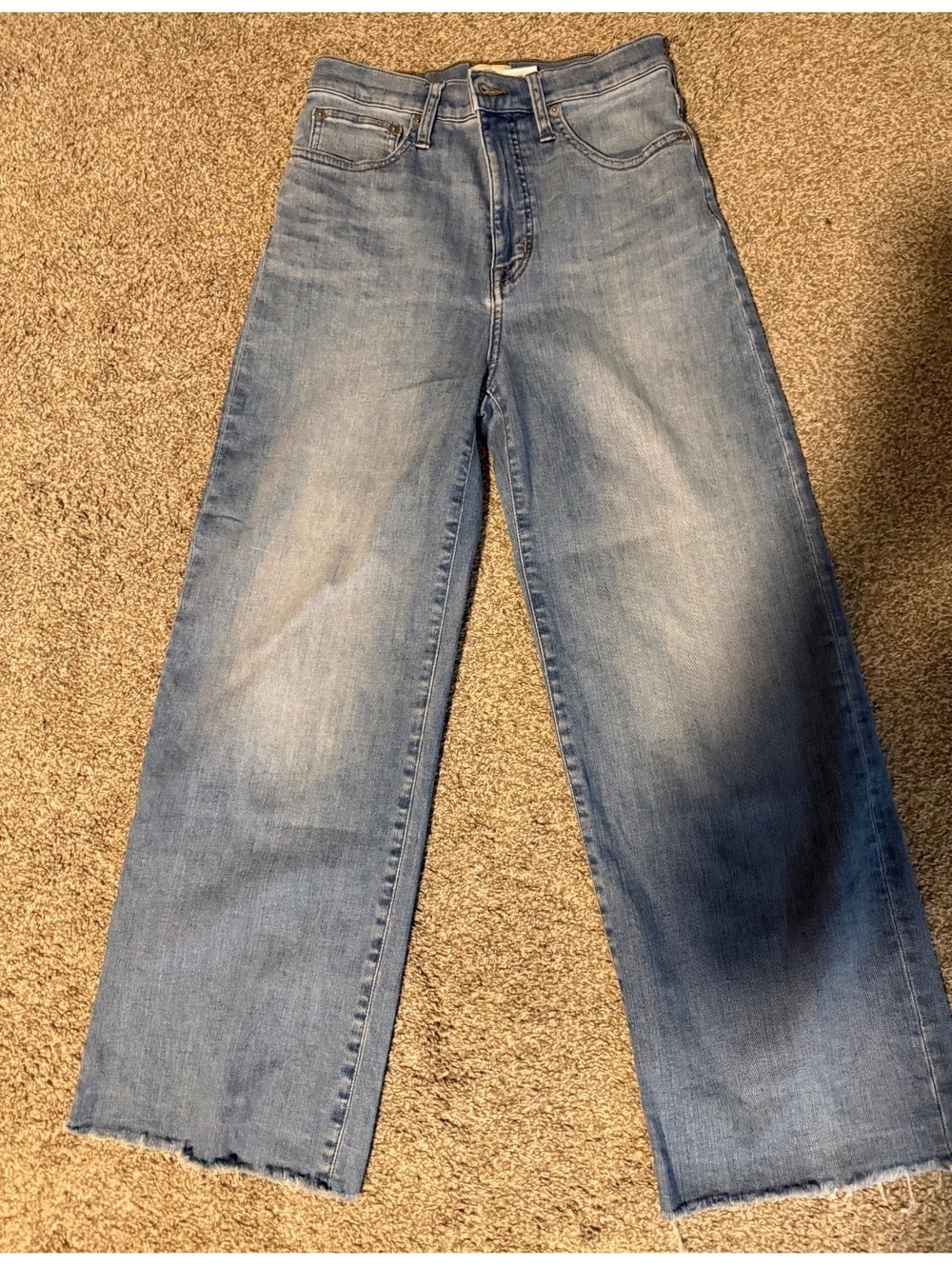 J.Crew Slim Wide Leg Light Wash Crop Denim Jeans Size 27